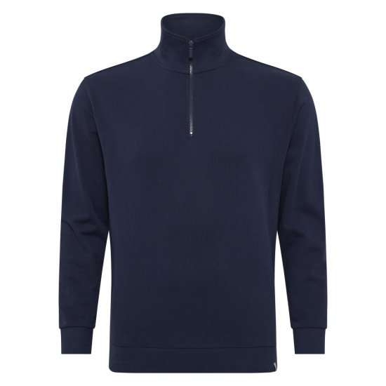 North Latitude Half-Zip Sweatshirt Navy Blue - Tröjor & hoodies - Stora hoodies & tröjor - 2XL-14XL