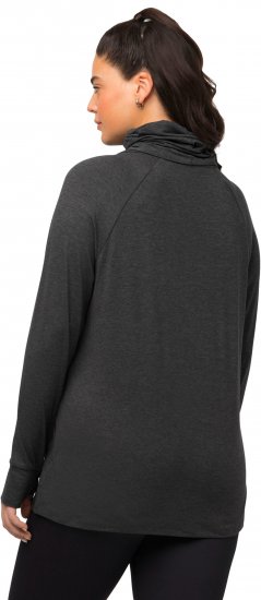Ulla Popken Sweatshirt with Gaiter Black - Collegetröjor & hoodies - 