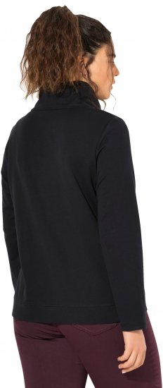 Ulla Popken Stand-Up Collar Long Sleeve Sweatshirt Black - Collegetröjor & hoodies - 
