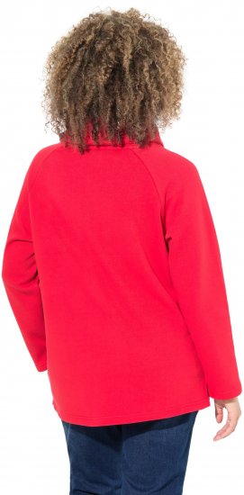 Ulla Popken Sparkling Candy Cane Graphic Sweatshirt Salsa - Collegetröjor & hoodies - 