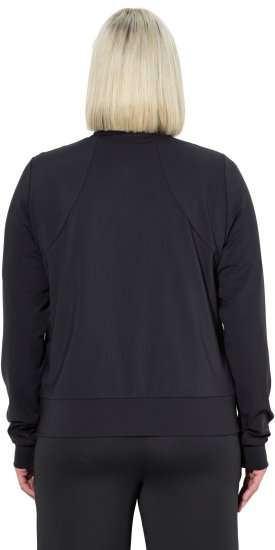 Ulla Popken Quick Drying College Collar Sweatshirt Black - Collegetröjor & hoodies - 