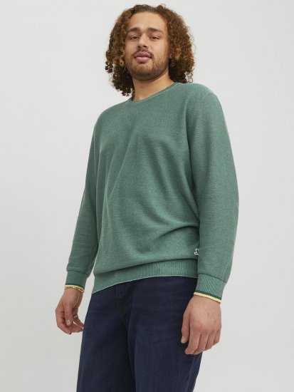 Jack & Jones Logan Spring Knitted Pillover Grey - Tröjor & hoodies - Stora hoodies & tröjor - 2XL-14XL