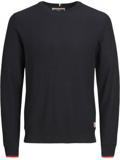 Jack & Jones Logan Spring Knitted Pullover Navy - Tröjor & hoodies - Stora hoodies & tröjor - 2XL-14XL