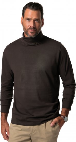 JP1880 Turtleneck Sweatshirt Long Sleeve Dark Brown - Tröjor & hoodies - Stora hoodies & tröjor - 2XL-14XL
