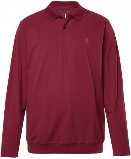 JP1880 Polo Shirt Pique Long Sleeve Red - Pikétröjor - Stora pikétröjor - 2XL-8XL