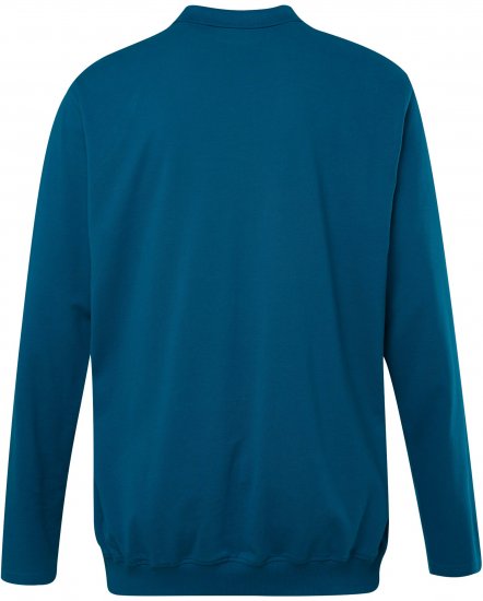 JP1880 Polo Shirt Long Sleeve Blue - Pikétröjor - Stora pikétröjor - 2XL-8XL
