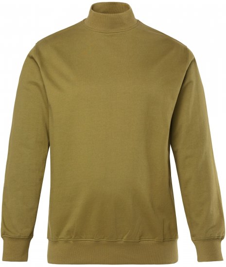 JP1880 Sweatshirt Stand-up Collar Smooth Fabric Dark Olive - Tröjor & hoodies - Stora hoodies & tröjor - 2XL-14XL