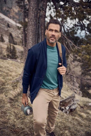 JP1880 Sweat Jacket Shawl Collar Navy - Tröjor & hoodies - Stora hoodies & tröjor - 2XL-14XL