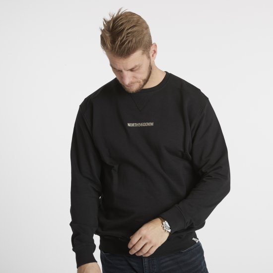North Latitude Denim Logo Sweatshirt Black TALL - TALL tröjor - 