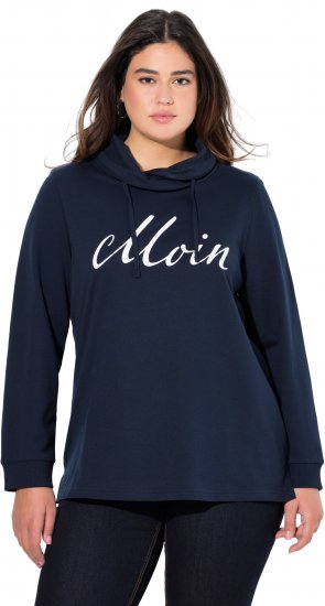 Ulla Popken Moin Graphic Sweatshirt Navy - Collegetröjor & hoodies - 