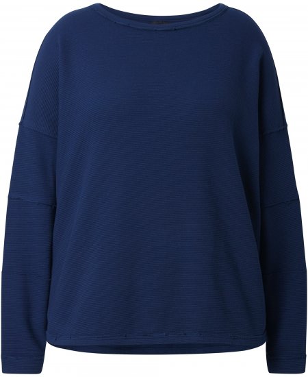 Ulla Popken Inverted Seam Long Sleeve Sweatshirt Navy - Collegetröjor & hoodies - 