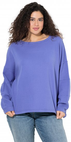 Ulla Popken Inverted Seam Long Sleeve Sweatshirt Lavender - Collegetröjor & hoodies - 