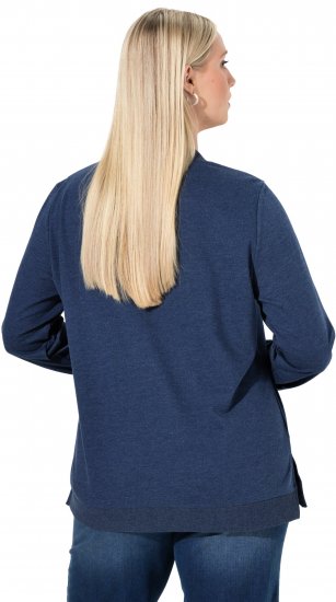 Ulla Popken Let It Snow Sequins Sweatshirt Ink Blue - Collegetröjor & hoodies - 