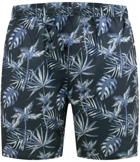 D555 Cleethorpes Hawaii Printed Swimshorts Navy - Badshorts - Badshorts för herrar i stora storlekar