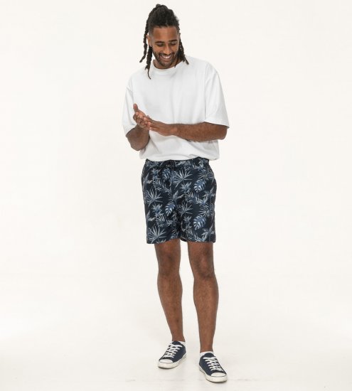 D555 Cleethorpes Hawaii Printed Swimshorts Navy - Badshorts - Badshorts för herrar i stora storlekar