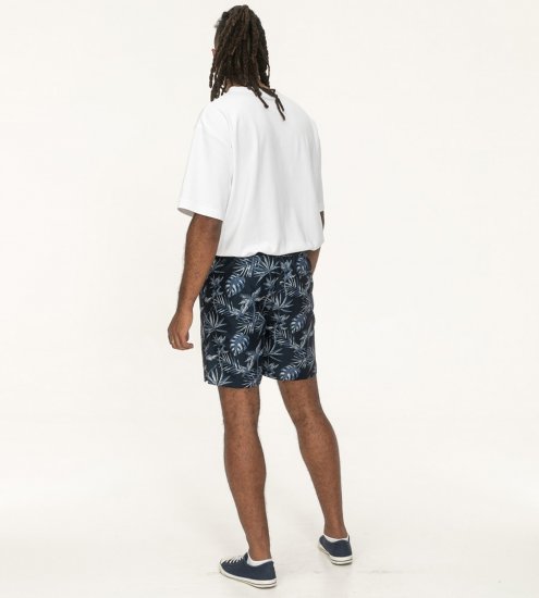 D555 Cleethorpes Hawaii Printed Swimshorts Navy - Badshorts - Badshorts för herrar i stora storlekar