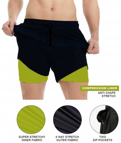 D555 Hull Compression Lining with Stretch Swimshorts Navy - Badshorts - Badshorts för herrar i stora storlekar