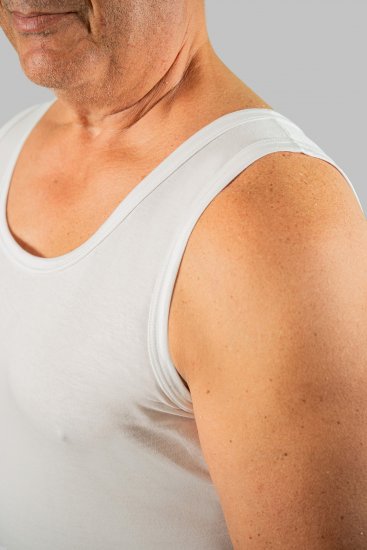 20 Nodi Crew Neck Tank Top in Combed Cotton Jersey White - Underkläder & badkläder - Stora underkläder för män