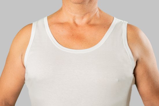 20 Nodi Crew Neck Tank Top in Combed Cotton Jersey White - Underkläder & badkläder - Stora underkläder för män