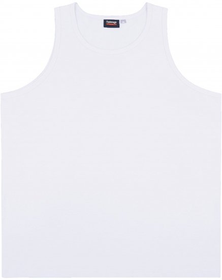 Espionage T017 Plain Tanktop White - T-shirts - Stora T-shirts - 2XL-14XL
