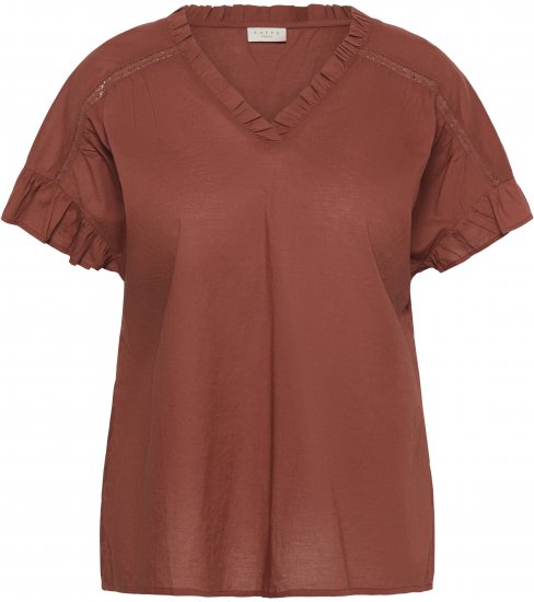 Kaffe Curve Valeria Top Henna Brown - Toppar & T-shirts - 
