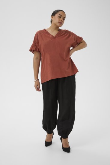 Kaffe Curve Valeria Top Henna Brown - Toppar & T-shirts - 