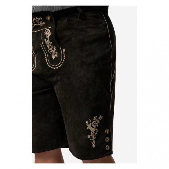 Men Plus Leather Trousers Dark Brown - Festkläder - Festkläder – Fira stilfullt och bekvämt