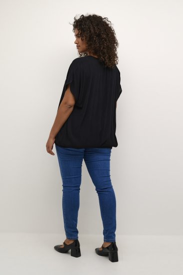 Kaffe Curve Ami Stanley Kortärmad Blus Svart - T-shirts - 