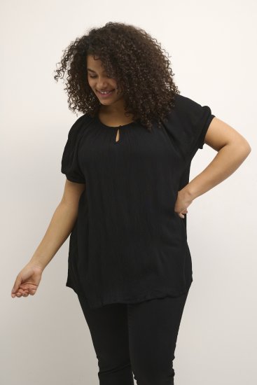 Kaffe Curve Ami Kortärmad Blus Svart - T-shirts - 