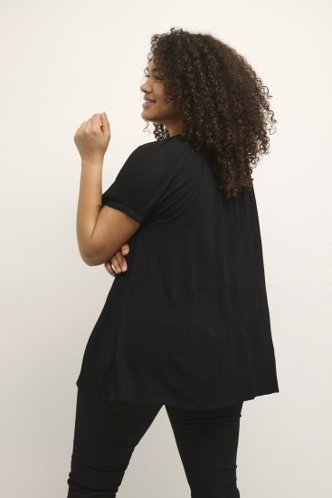 Kaffe Curve Ami Kortärmad Blus Svart - T-shirts - 