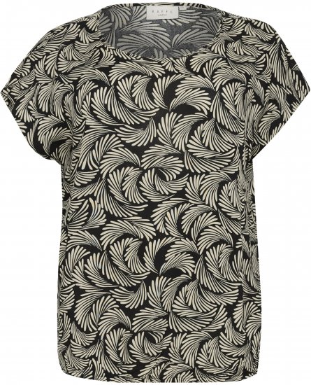 Kaffe Curve Sonna Stanley Topp Svart / Antikvitt Mönster - T-shirts - 