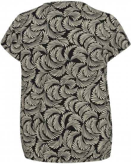 Kaffe Curve Sonna Stanley Topp Svart / Antikvitt Mönster - T-shirts - 