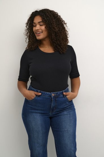 Kaffe Curve Carina T-shirt Svart - T-shirts - 