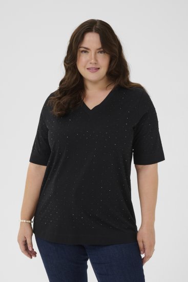 Kaffe Curve Phoelina T-Shirt Black - T-shirts - 