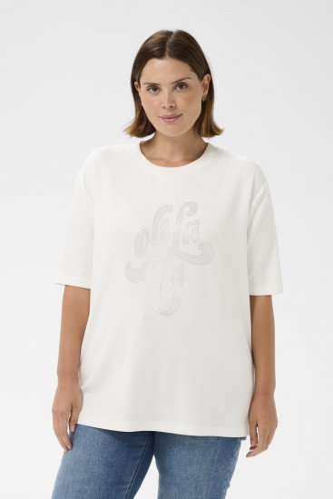 Kaffe Curve Rosa T-Shirt Chalk - T-shirts - 