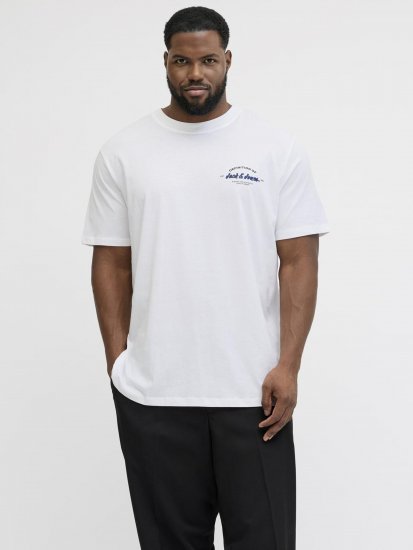 Jack & Jones Brandon T-shirt Vit - T-shirts - Stora T-shirts - 2XL-14XL