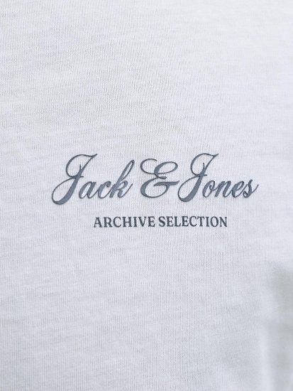 Jack & Jones Archive T-Shirt Vit - T-shirts - Stora T-shirts - 2XL-14XL