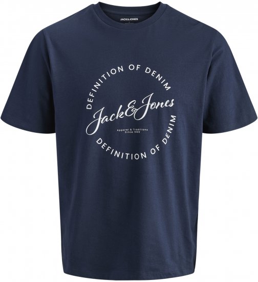 Jack & Jones Grayson T-shirt Marinblå - T-shirts - Stora T-shirts - 2XL-14XL