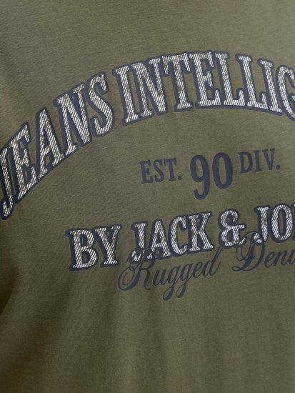 Jack & Jones Edenver T-shirt Khaki - T-shirts - Stora T-shirts - 2XL-14XL