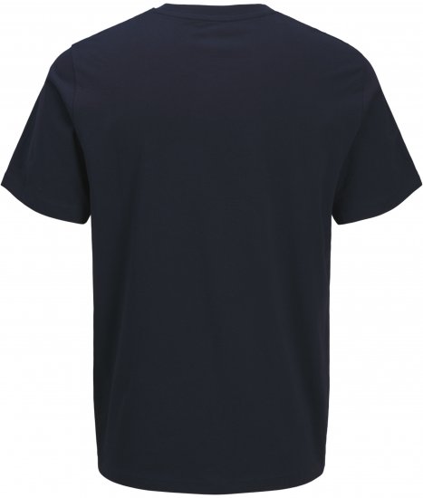 Jack & Jones King Crew Neck T-Shirt Navy - T-shirts med tryck i stora storlekar - T-shirts med tryck i stora storlekar