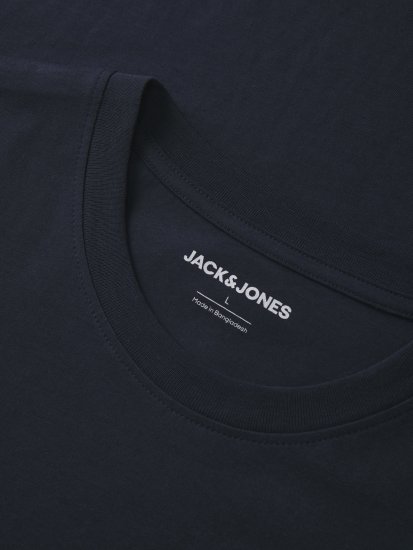 Jack & Jones King Crew Neck T-Shirt Navy - T-shirts med tryck i stora storlekar - T-shirts med tryck i stora storlekar