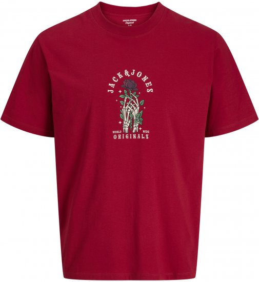 Jack & Jones Catskills T-Shirt Röd - T-shirts - Stora T-shirts - 2XL-14XL