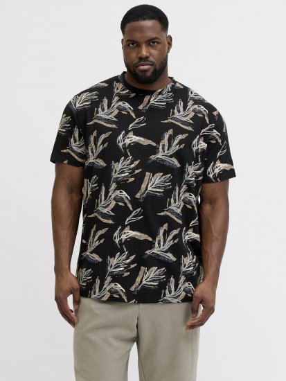 Jack & Jones Montauk T-Shirt Black - T-shirts - Stora T-shirts - 2XL-14XL