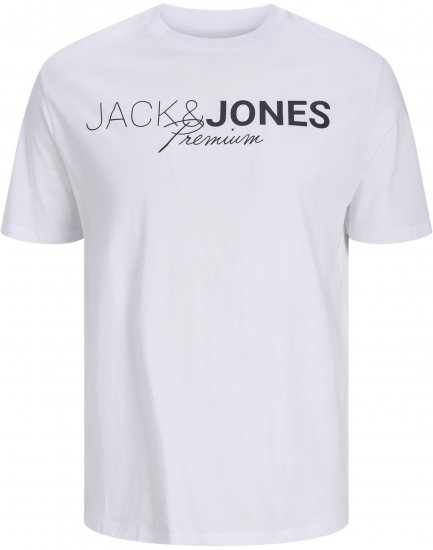 Jack & Jones Blaneo Short Sleeve T-Shirt White - T-shirts - Stora T-shirts - 2XL-14XL