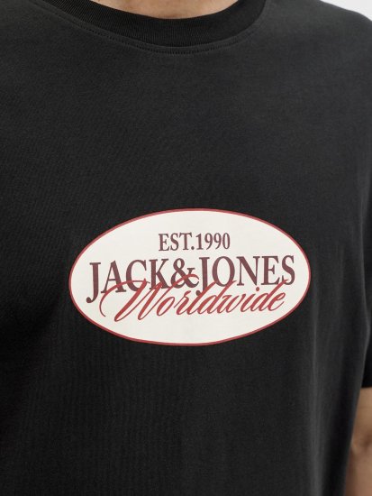 Jack & Jones Catskills Worldwide T-Shirt Svart - T-shirts - Stora T-shirts - 2XL-14XL
