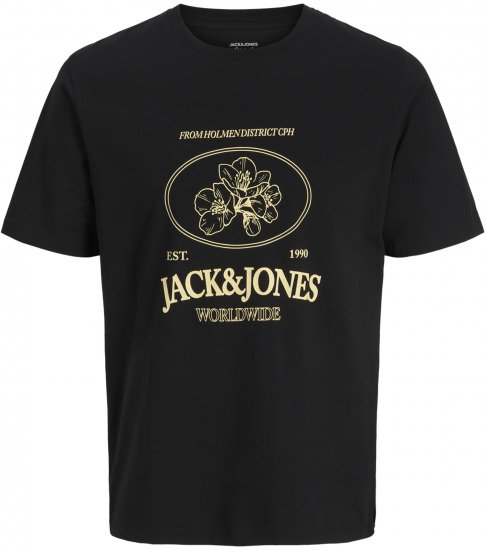 Jack & Jones Nantucket T-Shirt Svart - T-shirts - Stora T-shirts - 2XL-14XL