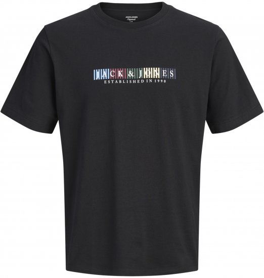 Jack & Jones Nantucket Branding T-Shirt Svart - T-shirts - Stora T-shirts - 2XL-14XL