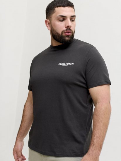 Jack & Jones Oscar T-Shirt Black - T-shirts med tryck i stora storlekar - T-shirts med tryck i stora storlekar
