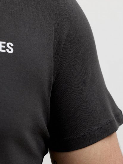 Jack & Jones Oscar T-Shirt Black - T-shirts med tryck i stora storlekar - T-shirts med tryck i stora storlekar