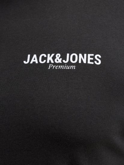 Jack & Jones Oscar T-Shirt Black - T-shirts med tryck i stora storlekar - T-shirts med tryck i stora storlekar